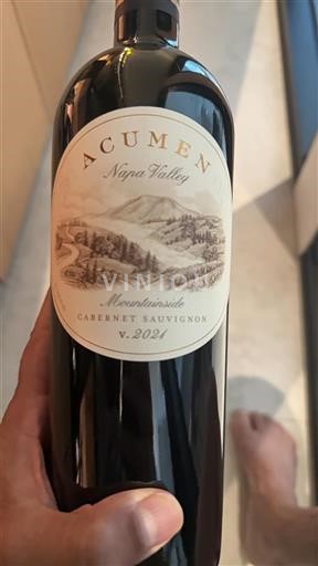 Vùng trồng nho được cấp phép California Napa Valley Acumen Mountainside Cabernet Sauvignon 2021