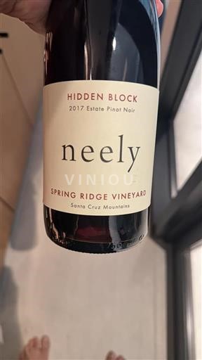 Vùng trồng nho được cấp phép California Dãy núi Santa Cruz Neely Hidden Block 2017
