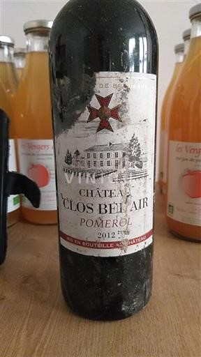 Bordeaux Pomerol Clos Bel Air 2012