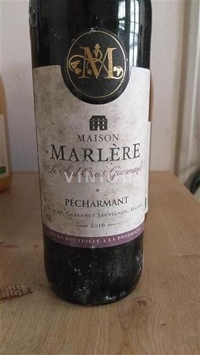Sydväst Pécharmant Maison Marlère 2016