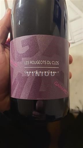 Alpes và các vùng Rhodanien Urfé Les Vins de la Madone Les Rougeots du Clos 2022