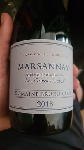 Burgundsko Marsannay Grand Cru Domaine Bruno Clair Les Grasses Têtes 2018