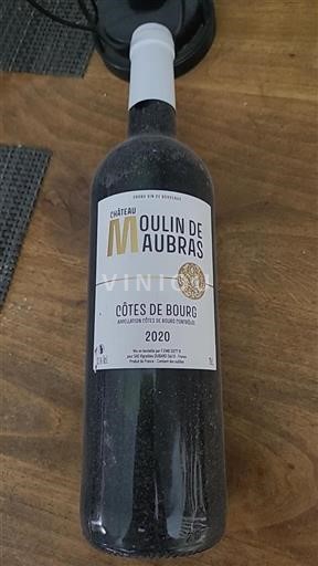 Bordeaux Côtes de Bourg Château Moulin de Maubras 2020