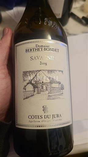 Jura Côtes du Jura Berthet-Bondet Savagnin 2018