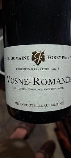 Burgund Vosne-Romanée Domaine Forey Père & Fils Ohne Jahrgang