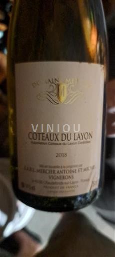 Loire-dalen Coteaux-du-layon Domaine Mercier 2018