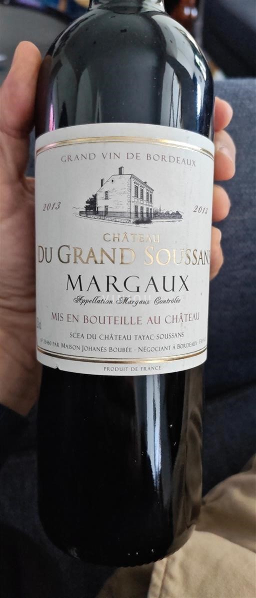 Bordeaux Margaux Grand Cru Château Grand Soussans 2013