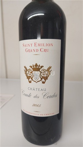 Bordeaux Saint-Émilion Grand Cru Grand Cru Château Comte des Cordes 2015