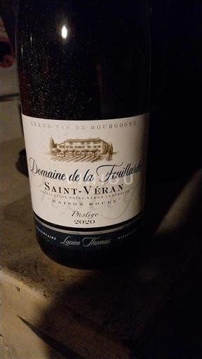 Burgundi Saint-Véran Domaine La Feuillarde Prestige 2020