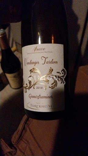 Alsace Vendanges Tardives Cave de Turckheim Vendanges Tardives Gewurztraminer 2018