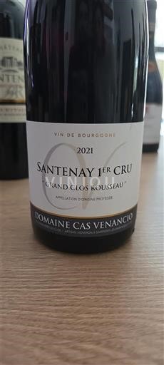 Bourgogne Không được chỉ định Premier Cru Domaine Cas Venancio Grand Clos Rousseau 2021