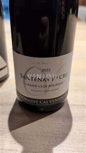Burgundsko Santenay Premier Cru Domaine Cas Venancio Grand Clos Rousseau 2022