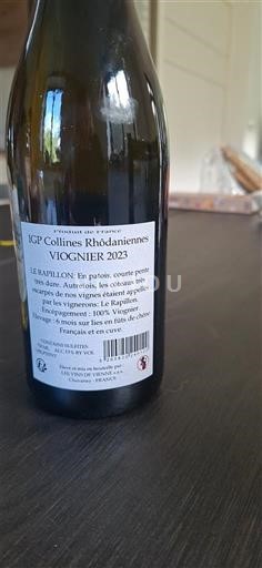 Alpit ja Rhônen maat Rhodanien rinteet Les balcons du Rhone Viognier Le Rapillon 2023