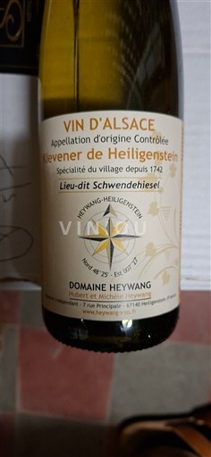 Alsace Klevener de Heiligenstein Domaine Heywang Lieu dit Schwendelhiesel 2021