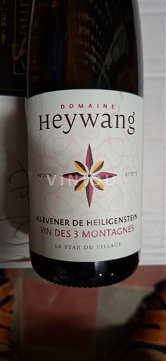 Alsace Klevener de Heiligenstein Domaine Heywang Le vin des 3 Montagnes 2023