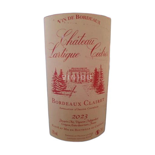 Bordeaux Bordeaux clairet Lartigue Cèdres  JACQUIN AVI VIGNERON 2023