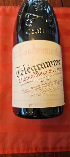 Valle del Ródano Châteauneuf-du-Pape. H. Brunier & Fils Télégramme 2009