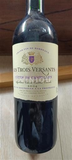 Bordeaux Castillon-côtes-de-bordeaux Les Trois Versants 2004