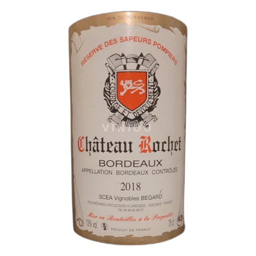 Bordeaux Château Rochet Réserve des Sapeurs Pompiers 2018