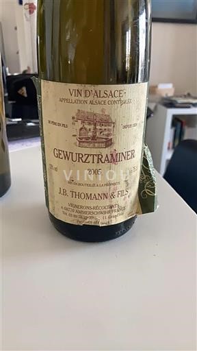 Alsace J.B. Thomann & Fils Gewurztraminer 2005