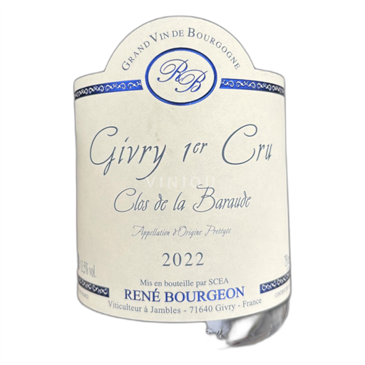 Borgonha Givry René Bourgeon Clos de la Baraude 2022