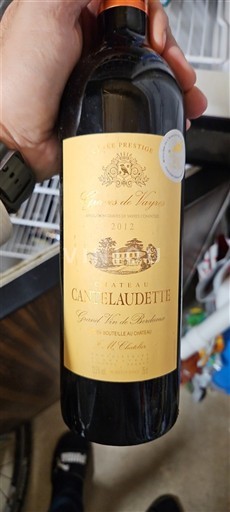 Bordeaux Graves-de-vayres Château Canet Laudet Prestige 2012