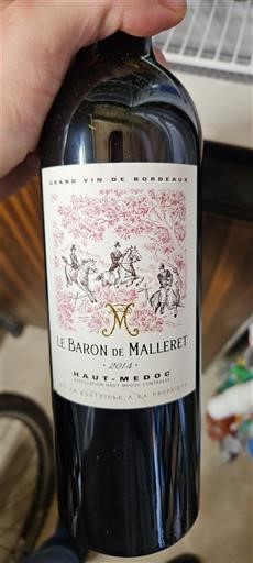 Bordeaux Haut-Médoc Le Baron de Malleret 2014