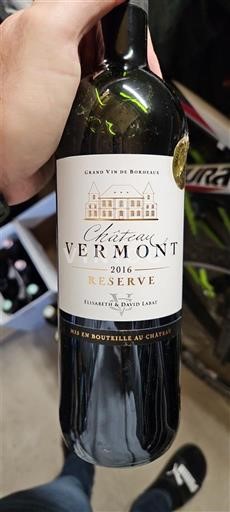 Bordeaux Château Vermont Réserve 2016