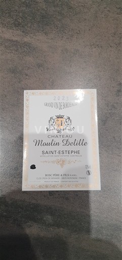 Burdeos Saint-Estèphe Château Moulin Delille 2023