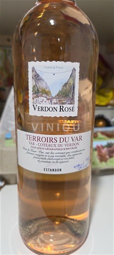 Provence, hạ lưu Rhône, Corse Coteaux du Verdon Estandon Verdon Rosé 2025