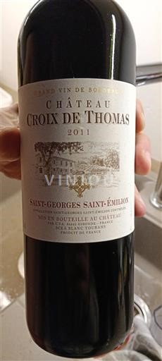 Bordeaux Saint-Georges-Saint-Émilion Château Croix de Thomas 2011