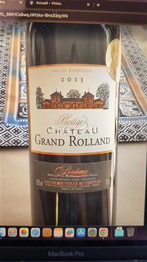Bordeaux Château Grand Rollands Prestige 2013