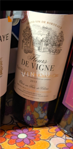 Bordo Сент-Емилион Гранд Кру Grand Cru Fleurs de Vigne 2015