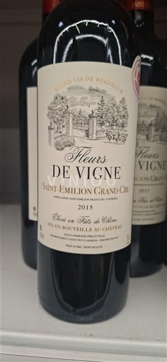 Viner Rouge sec Fleurs de Vigne 2015 Frankrike Bordeaux Saint-Émilion Grand Cru AOC Grand Cru