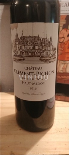 Bordeaux Haut-Médoc Cru Bourgeois Château Clément Pichon 2016