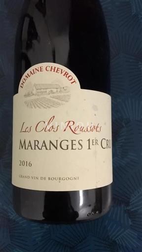 Burgundija Maranges Premier Cru Domaine Chevrot Les Clos Roussots 2016