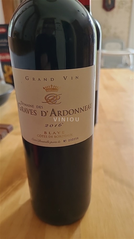 Bordeaux Blaye-Côtes-de-Bordeaux Domaine Des Graves Ardonneau 2016