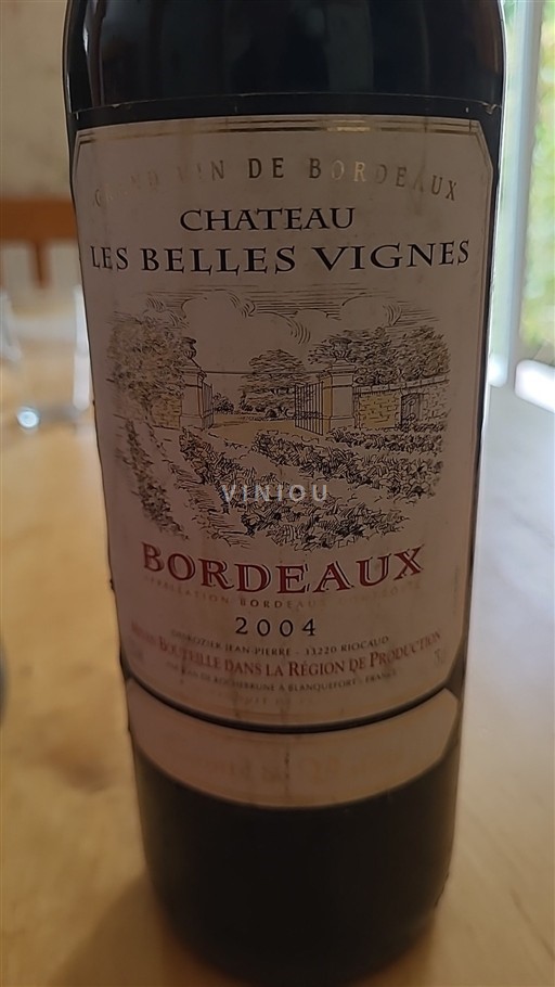 Bordeaux Château Les Belles Vignes 2004