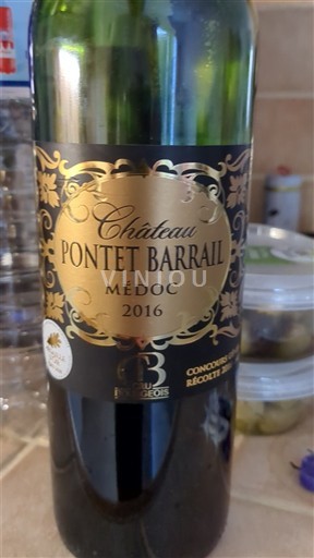 Bordeaux Médoc Cru Bourgeois Pontet Barrail 2016