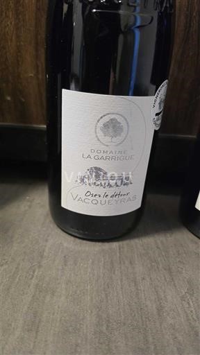 Rhônen laakso Vacqueyras Domaine la garrigue Osez le détour 2022