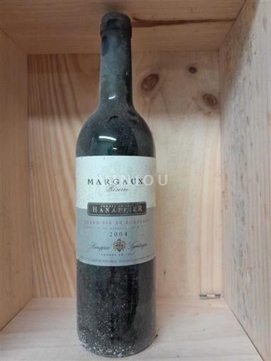 Bordeaux Margaux Grand Cru Hanapier Réserve 2004