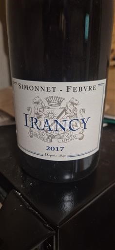 Bourgogne Irancy Simonnet-Febvre 2017
