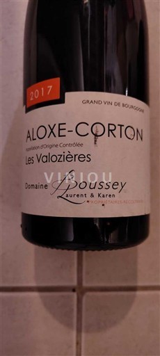 Burgundy Aloxe-Corton Grand Cru Domaine Boussey Les Valozières 2017