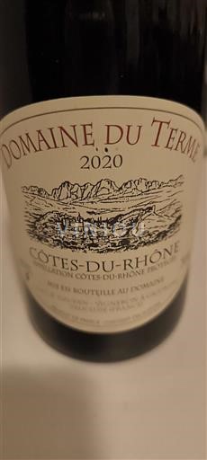Rhônen laakso Côtes-du-rhône Domaine Terme 2020