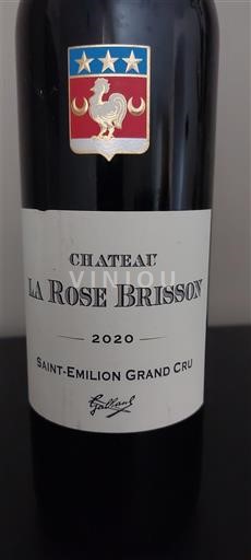 Bordoja Saint-Émilion Grand Cru Château La Rose Brisson 2020