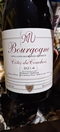 Bourgogne Côtes-du-Couchois Marinot Verdun 2014