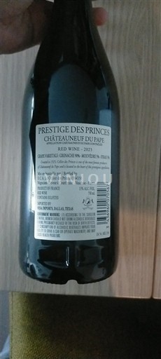 Rhônedalen Châteauneuf-du-Pape Prestige des Princes 2023