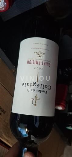 Bordeaux Saint-Émilion Endos de la Collegete 2022