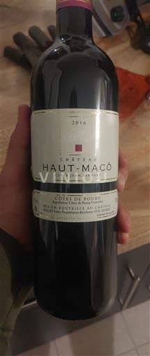 Bordeaux Côtes-de-bourg Château Haut-Macô Jean Bernard 2016
