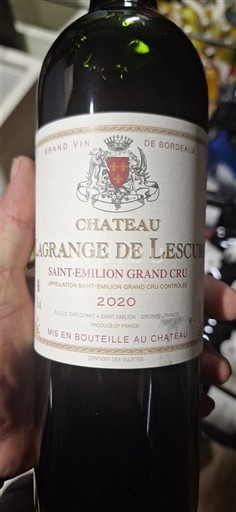 Bordeaux Saint-Émilion Grand Cru Grand Cru Lagrange de Lescure 2020